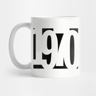 1970 Funky Overlapping Reverse Numbers for Light Backgrounds Mug